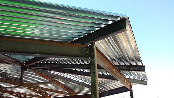 Homestead 4 steel canopy with roof deck