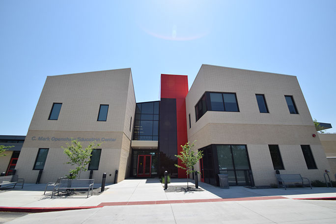 C. Mark Openshaw Education Center and Office Building north entrance