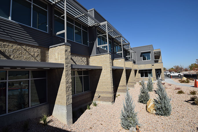 Kearns Improvement District exterior landscape and window canpopies