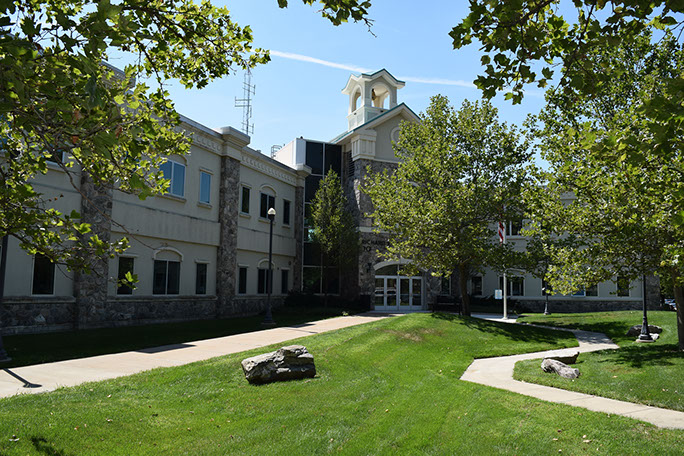 Davis School District Administration Building front entrance