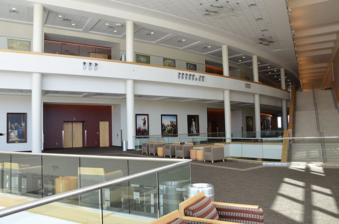 BYU-Idaho Center lobby area portal entrances