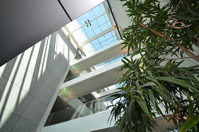 BYU N. Eldon Tanner Building Addition bridges inside transition between buildings