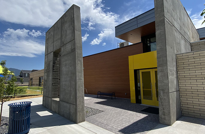 C. Mark Openshaw Education Center and Office Building x-braces