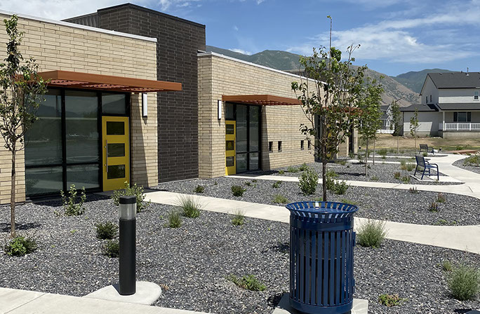 C. Mark Openshaw Education Center and Office Building x-braces