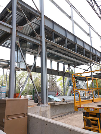 C. Mark Openshaw Education Center and Office Building stage steel framing