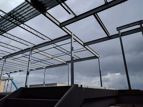 Kearns Improvement District steel roof framing