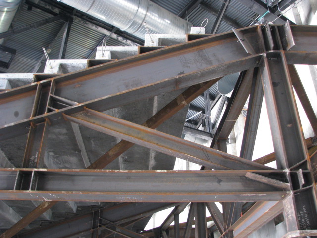 BYU-Idaho Center balcony steel framing connections