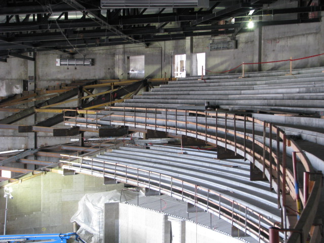 BYU-Idaho Center auditorium balcony under construction